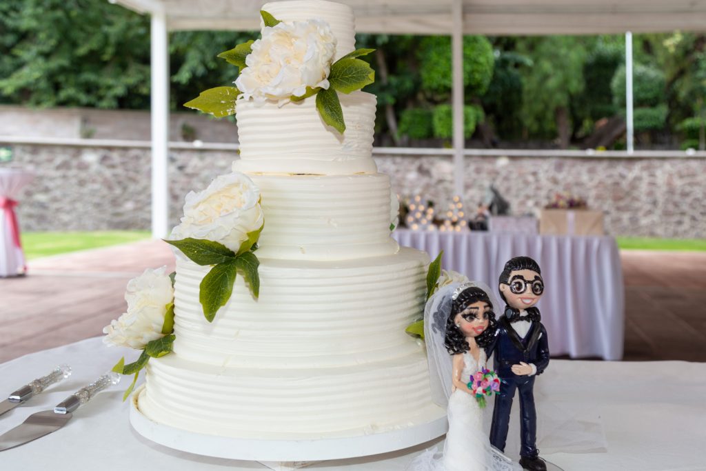 fotografía de pastel de bodas